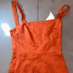 Fitted copper colored dress